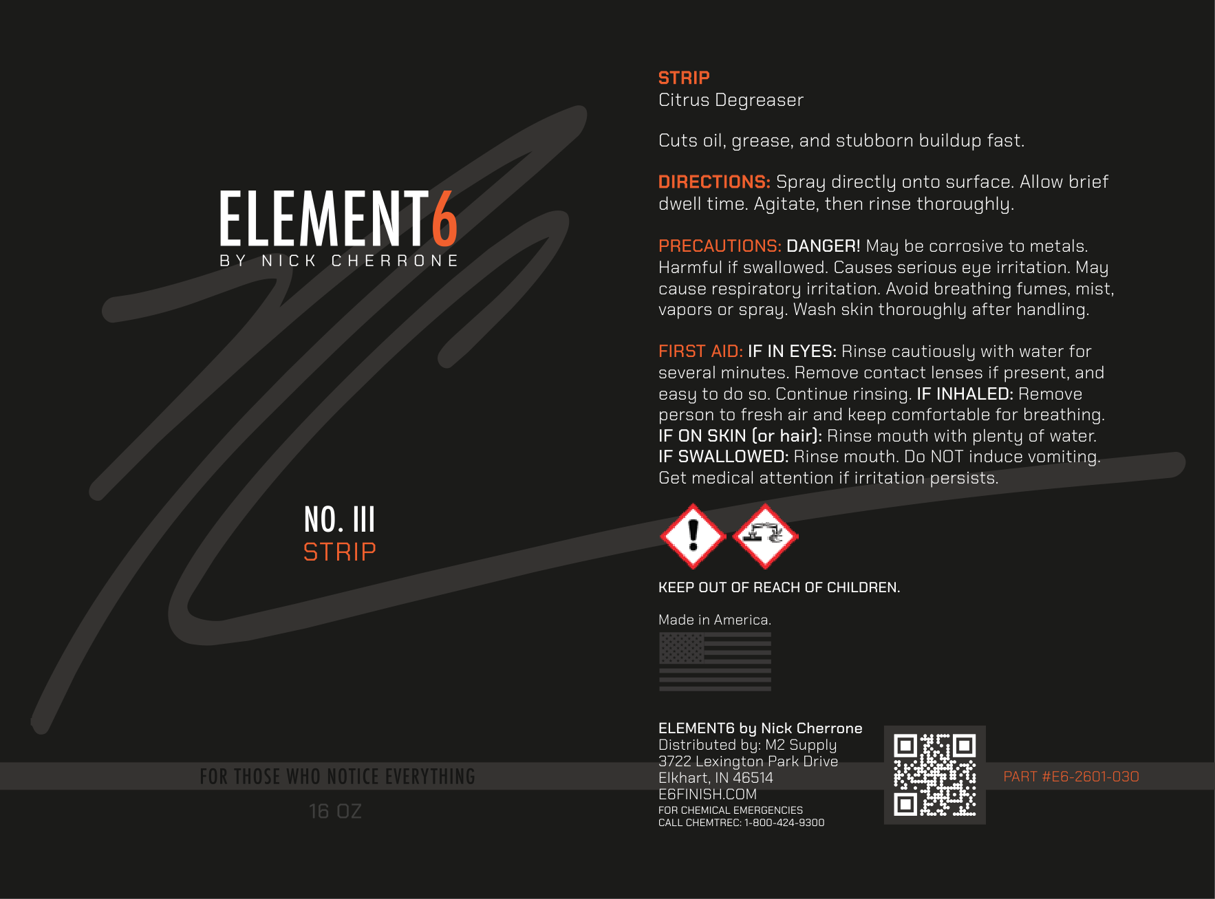 Element6 STRIP bottle label
