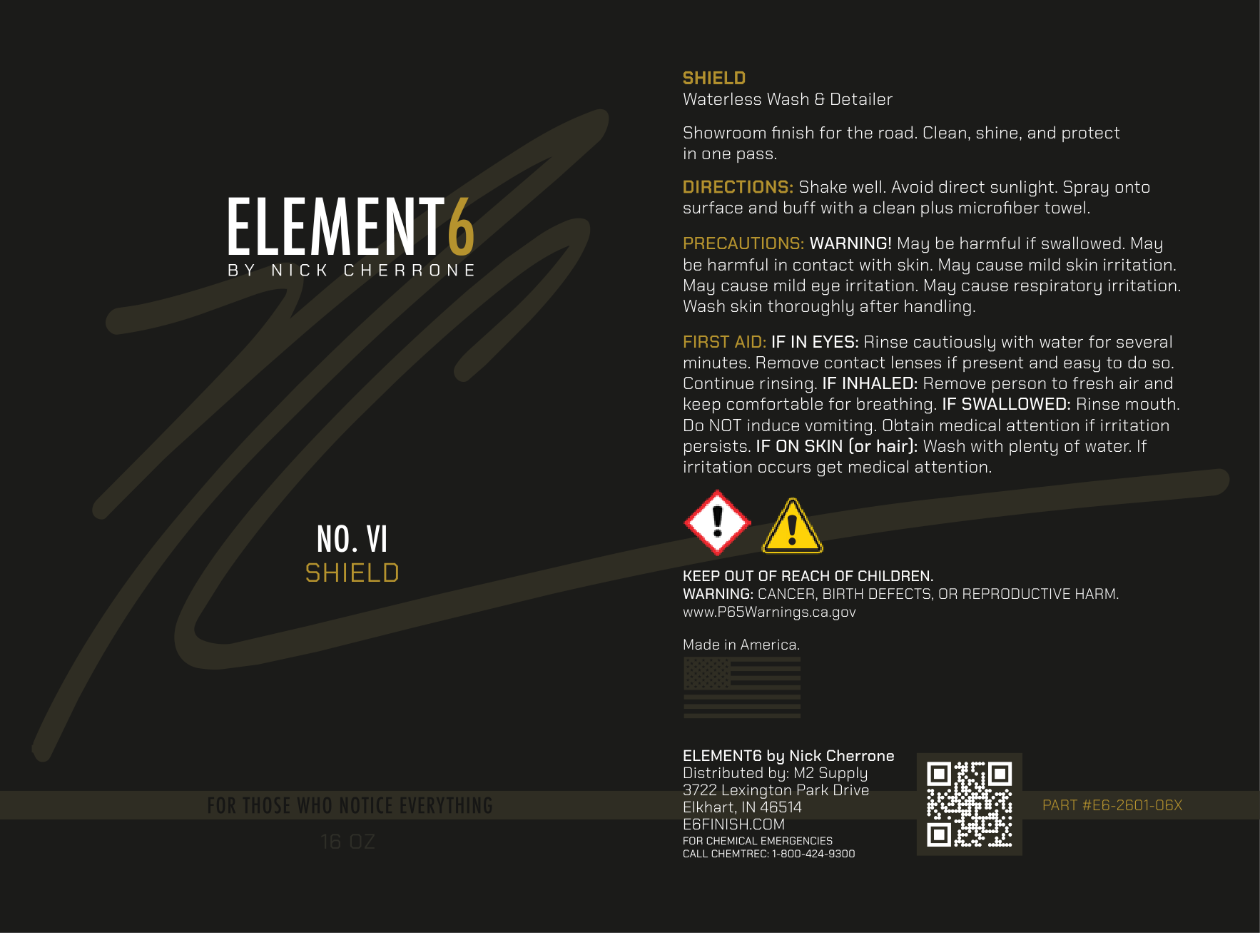 Element6 SHIELD bottle label